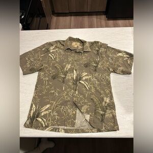 Men’s Seven Palm 100% Silk Shirt‎ - MEDIUM